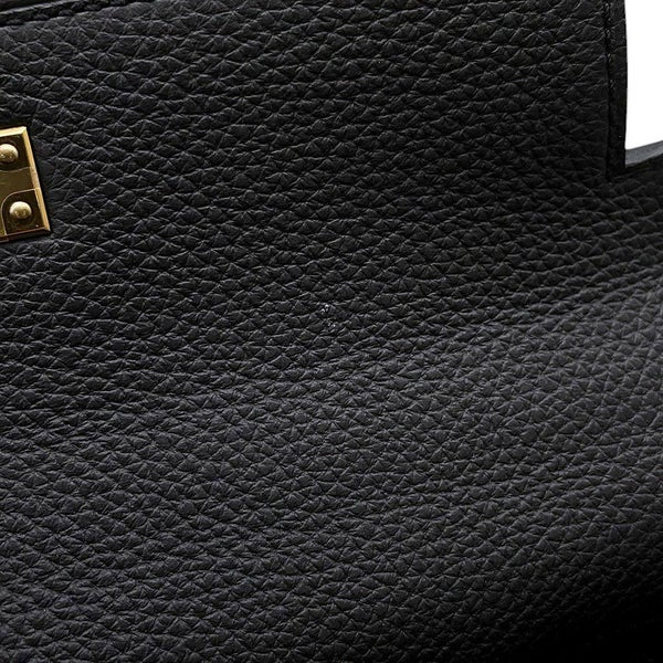 エルメス ハンドバッグ ケリー25 内縫い ブラック/ゴールド金具 トゴ W刻印 ２wayショルダー 黒