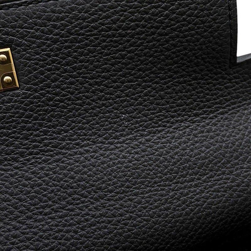 エルメス ハンドバッグ ケリー25 内縫い ブラック/ゴールド金具 トゴ W刻印 ２wayショルダー 黒