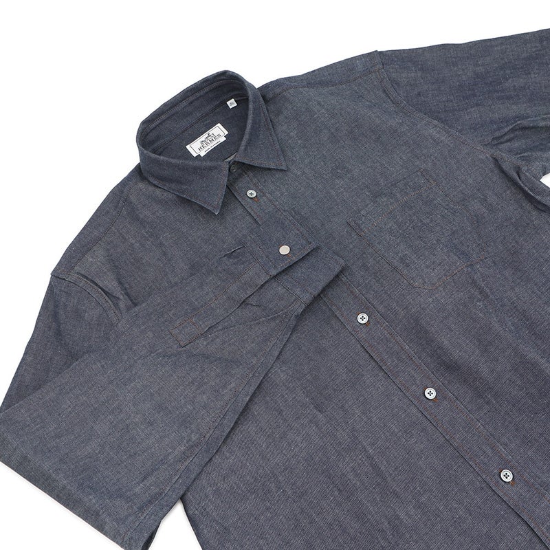 エルメス シャツ デニム メンズサイズ42 HERMES トップス