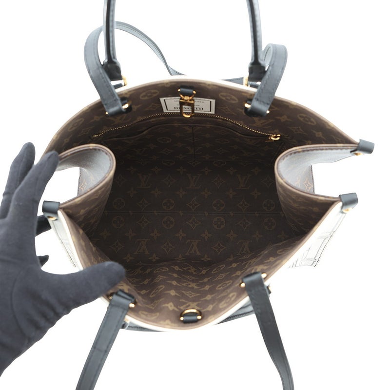 ルイヴィトン トートバッグ モノグラム オンザゴーMM  LV × Fornasetti M59264 2way ショルダーバッグ フォルナセッティ 白