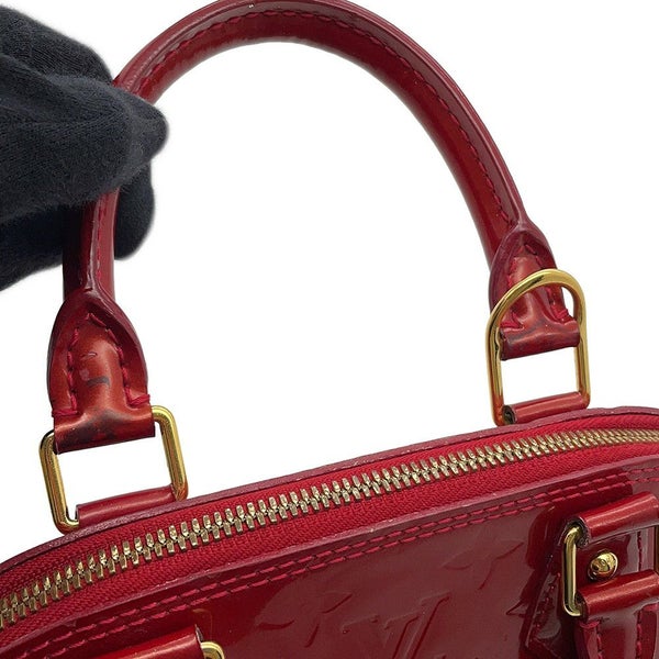 ルイヴィトン ハンドバッグ モノグラム・ヴェルニ アルマBB M90174 LOUIS VUITTON 2way レッド