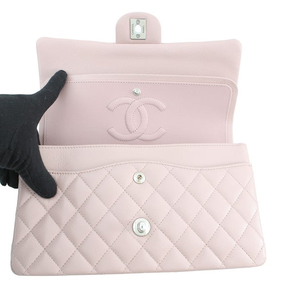 シャネル チェーンショルダーバッグ マトラッセ25 ココマーク キャビアスキン ダブルチェーン A01112 CHANEL