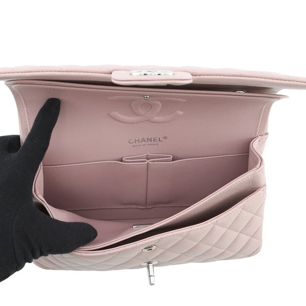 シャネル チェーンショルダーバッグ マトラッセ25 ココマーク キャビアスキン ダブルチェーン A01112 CHANEL