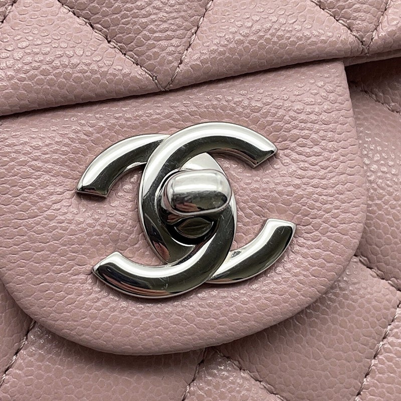 シャネル チェーンショルダーバッグ マトラッセ25 ココマーク キャビアスキン ダブルチェーン A01112 CHANEL