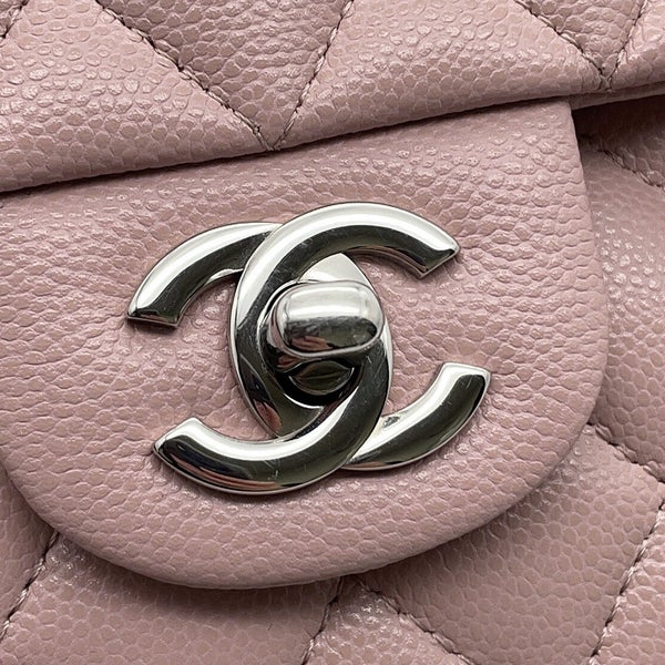 シャネル チェーンショルダーバッグ マトラッセ25 ココマーク キャビアスキン ダブルチェーン A01112 CHANEL