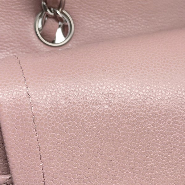 シャネル チェーンショルダーバッグ マトラッセ25 ココマーク キャビアスキン ダブルチェーン A01112 CHANEL