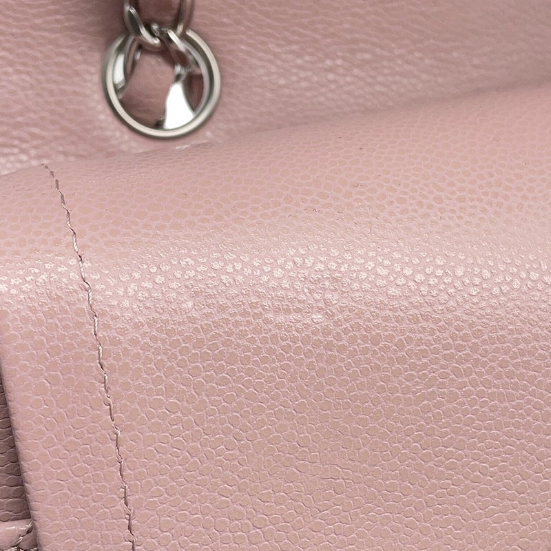 シャネル チェーンショルダーバッグ マトラッセ25 ココマーク キャビアスキン ダブルチェーン A01112 CHANEL