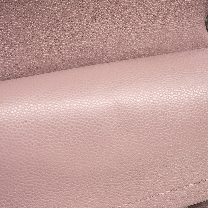 シャネル チェーンショルダーバッグ マトラッセ25 ココマーク キャビアスキン ダブルチェーン A01112 CHANEL