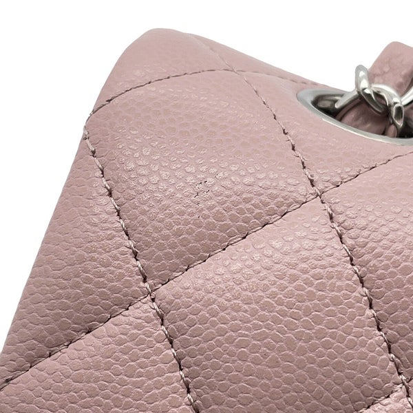 シャネル チェーンショルダーバッグ マトラッセ25 ココマーク キャビアスキン ダブルチェーン A01112 CHANEL