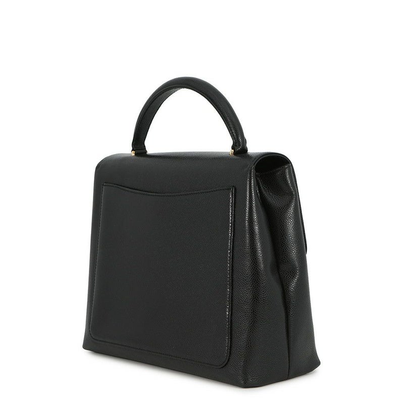 シャネル ハンドバッグ ココマーク トップハンドル キャビアスキン CHANEL 黒