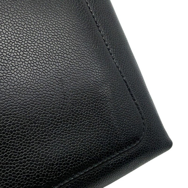 シャネル ハンドバッグ ココマーク トップハンドル キャビアスキン CHANEL 黒