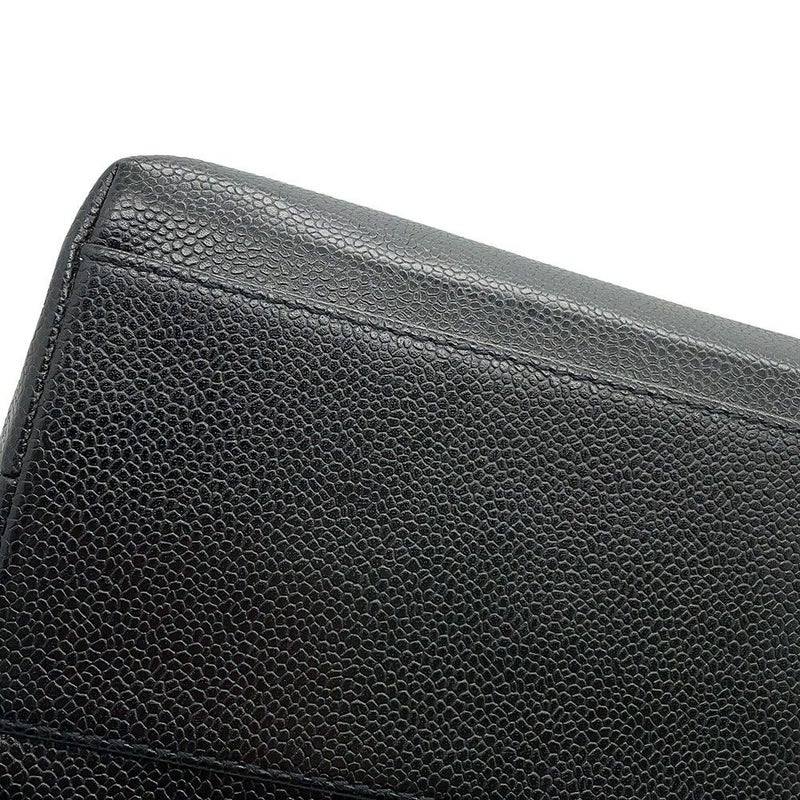 シャネル ハンドバッグ ココマーク トップハンドル キャビアスキン CHANEL 黒