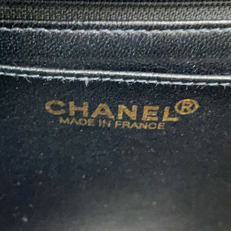 シャネル ハンドバッグ ココマーク トップハンドル キャビアスキン CHANEL 黒