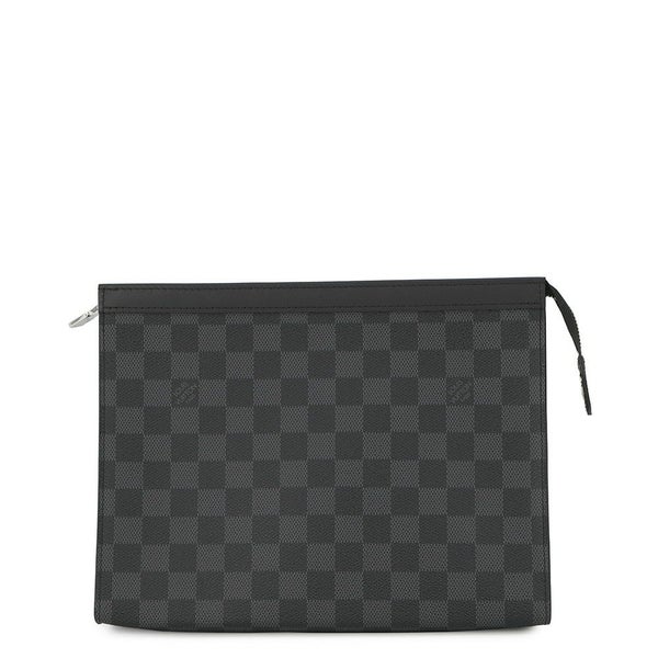 ルイヴィトン クラッチバッグ ダミエ・グラフィット ポシェット･ヴォワヤージュMM N41696 LOUIS VUITTON 黒 ブラック