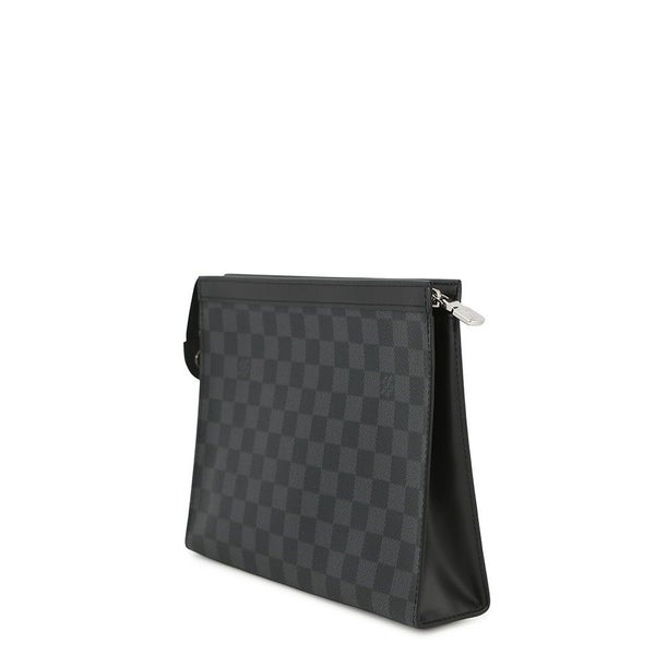 ルイヴィトン クラッチバッグ ダミエ・グラフィット ポシェット･ヴォワヤージュMM N41696 LOUIS VUITTON 黒 ブラック