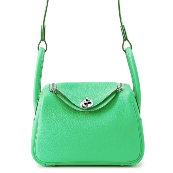 エルメス リンディ ミニ ヴェールコミック/シルバー金具 トリヨンクレマンス B刻印 ２wayショルダー