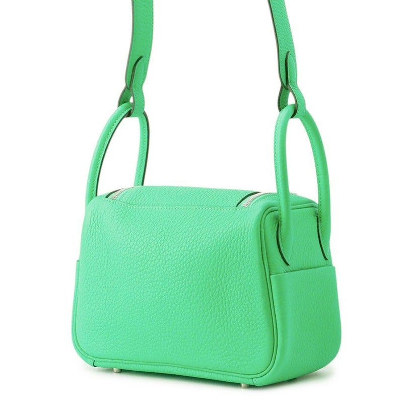 エルメス リンディ ミニ ヴェールコミック/シルバー金具 トリヨンクレマンス B刻印 ２wayショルダー