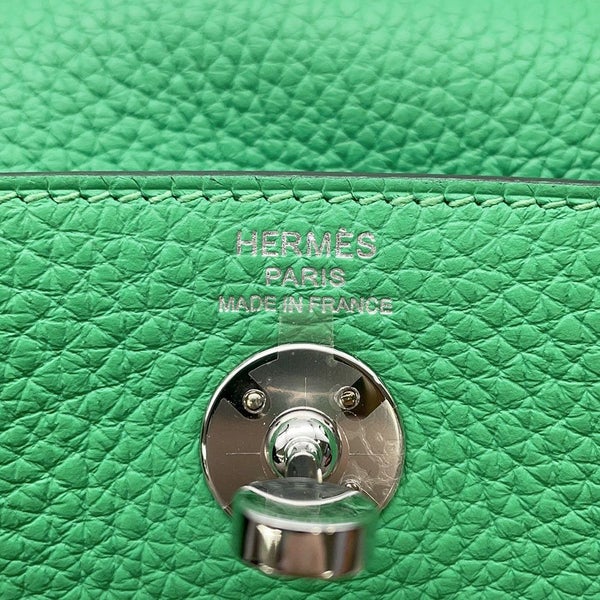 エルメス リンディ ミニ ヴェールコミック/シルバー金具 トリヨンクレマンス B刻印 ２wayショルダー