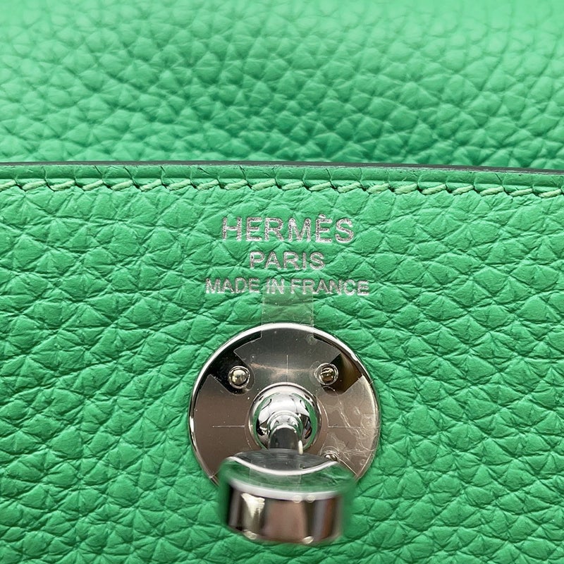 エルメス リンディ ミニ ヴェールコミック/シルバー金具 トリヨンクレマンス B刻印 ２wayショルダー