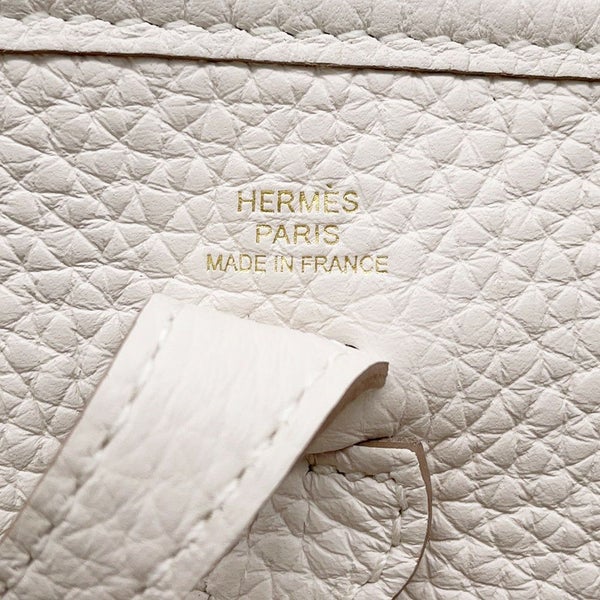 エルメス エブリンTPM 111cm アマゾン グリスペール/ゴールド金具 トリヨンクレマンス W刻印 白
