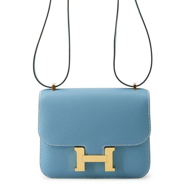 エルメス ミニ コンスタンス3 ミロワール ニューブルージーン/ゴールド金具 エプソン W刻印