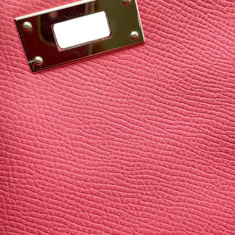 エルメス ハンドバッグ ケリー28 外縫い ローズアザレ/シルバー金具 エプソン D刻印 ２wayショルダー