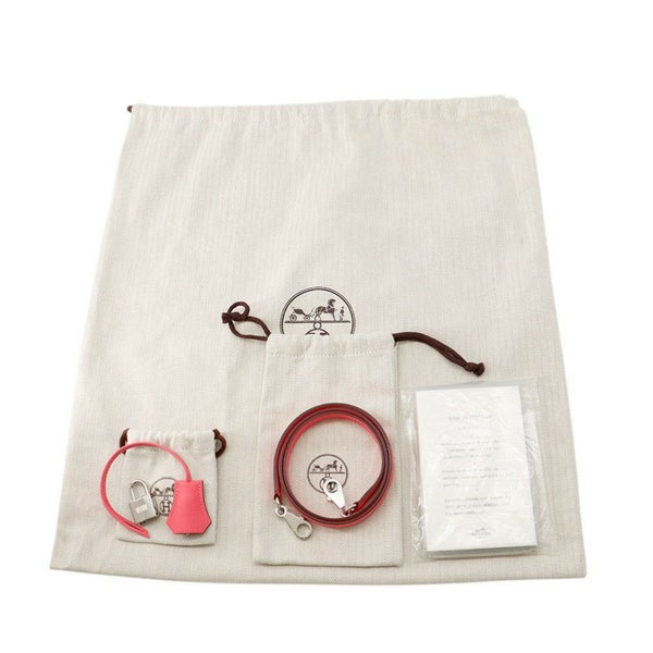 エルメス ハンドバッグ ケリー28 外縫い ローズアザレ/シルバー金具 エプソン D刻印 ２wayショルダー