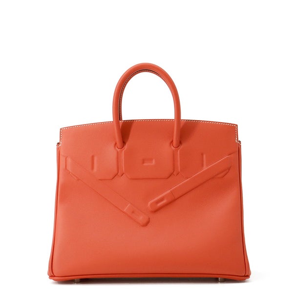 エルメス バーキン25 シャドウ サンギーヌ/シルバー金具 スイフト U刻印 HERMES Birkin ハンドバッグ