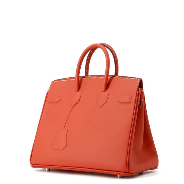 エルメス バーキン25 シャドウ サンギーヌ/シルバー金具 スイフト U刻印 HERMES Birkin ハンドバッグ