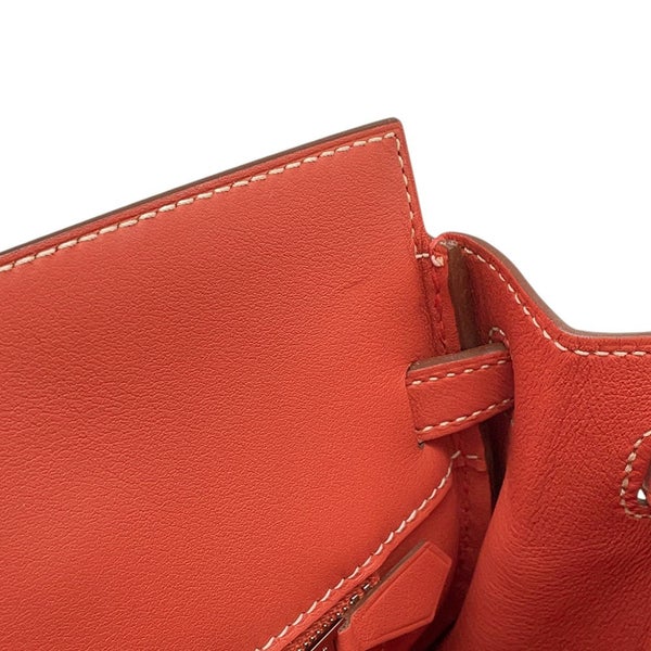 エルメス バーキン25 シャドウ サンギーヌ/シルバー金具 スイフト U刻印 HERMES Birkin ハンドバッグ