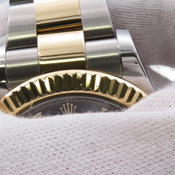 ロレックス デイトジャスト II ランダムシリアル ルーレット SS/K18YG 116333 ROLEX 腕時計 黒文字盤