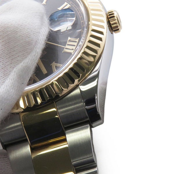 ロレックス デイトジャスト II ランダムシリアル ルーレット SS/K18YG 116333 ROLEX 腕時計 黒文字盤