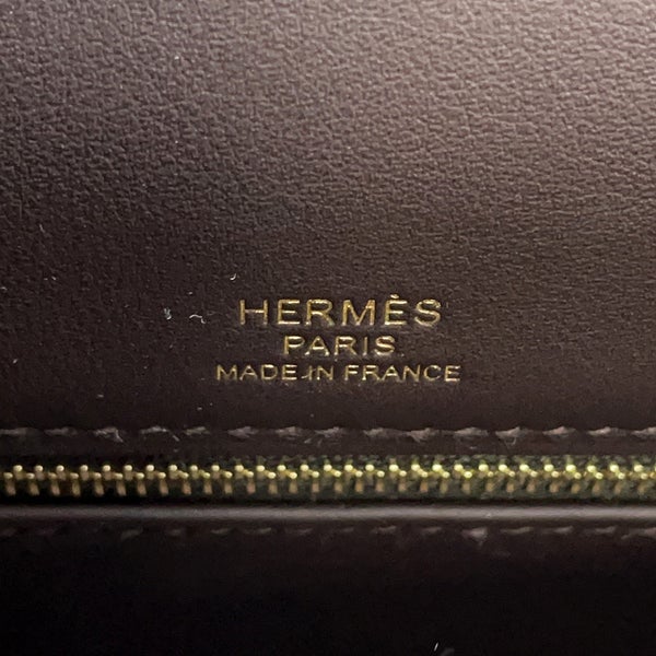 エルメス ハンドバッグ ケリー28 外縫い モカ/エクリュ/ゴールド金具 スイフト/トワルアッシュ K刻印 ２wayショルダー