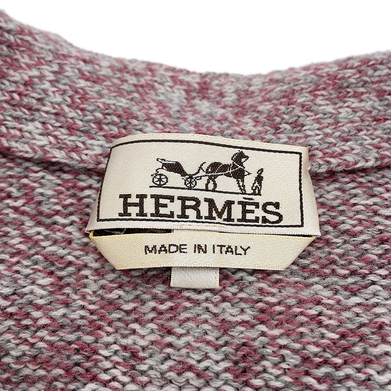 エルメス カーディガン グラデーション ジャカード カシミヤ メンズサイズS HERMES