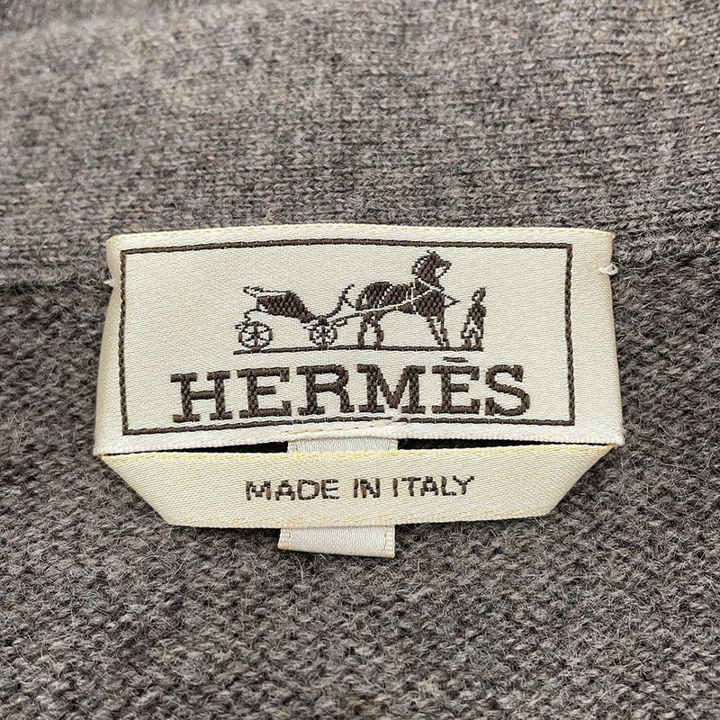 エルメス カーディガン Vネック カシミヤ メンズサイズL HERMES