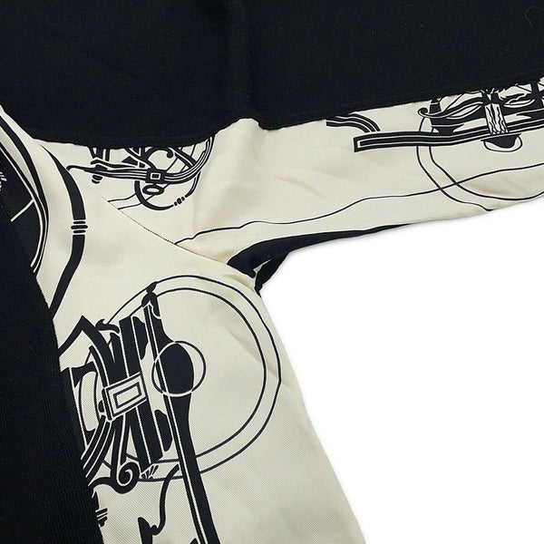 エルメス ニット タートルネック セーター Soie decadree ウール メンズサイズL HERMES 黒 トップス