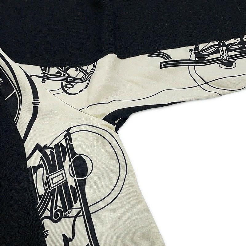 エルメス ニット タートルネック セーター Soie decadree ウール メンズサイズL HERMES 黒 トップス