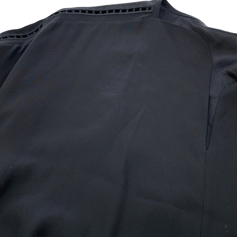 エルメス ワンピース 刺繍 ロングワンピース シルク レディースサイズ34 HERMES 黒