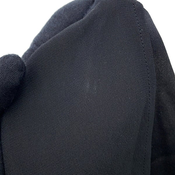 エルメス ワンピース 刺繍 ロングワンピース シルク レディースサイズ34 HERMES 黒