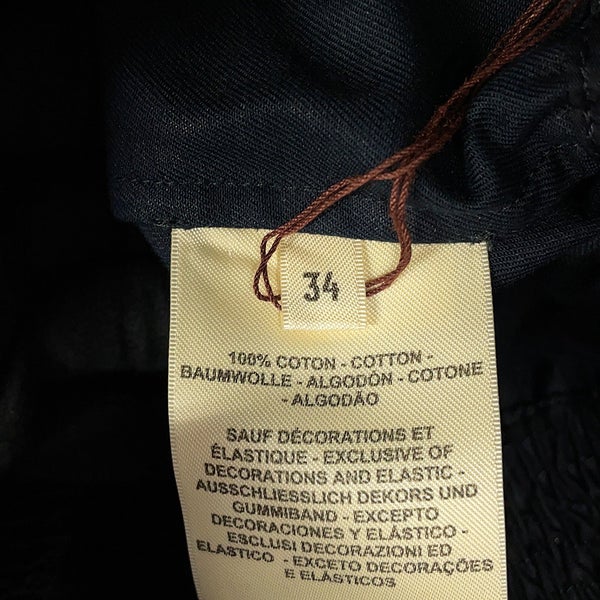 エルメス ジャケット Veste taille brodee a smocks シャツ ジャケット コットン レディースサイズ34 HERMES