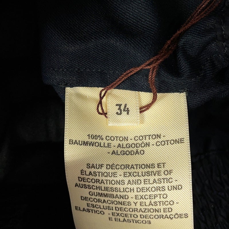 エルメス ジャケット Veste taille brodee a smocks シャツ ジャケット コットン レディースサイズ34 HERMES