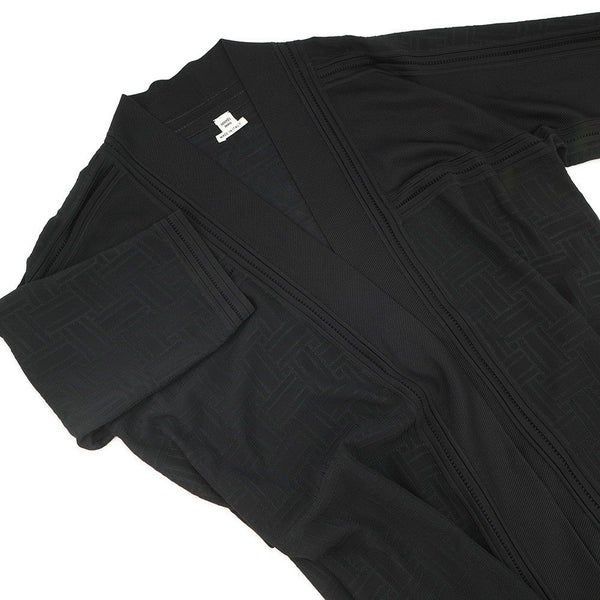 エルメス カーディガン ロングカーディガン シルク レディースサイズ34 HERMES 黒