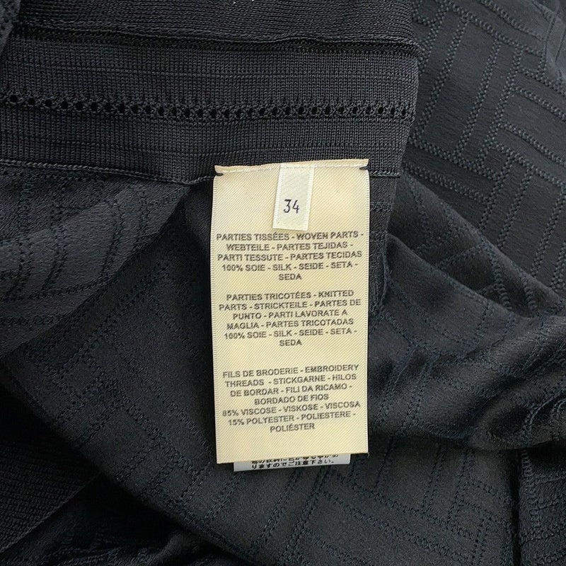 エルメス カーディガン ロングカーディガン シルク レディースサイズ34 HERMES 黒