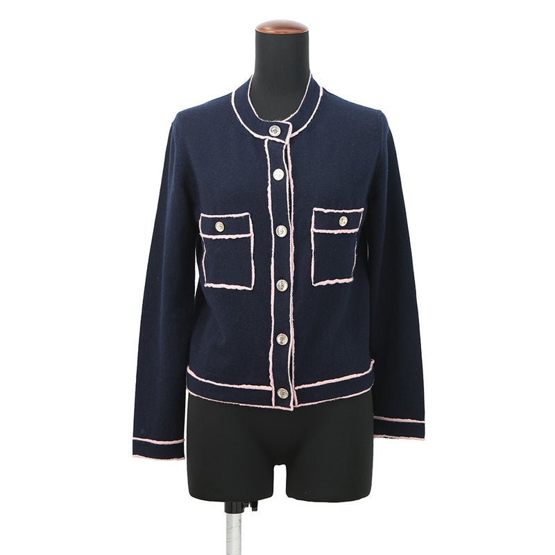 シャネル カーディガン No5ボタン ノーカラーカーディガン カシミヤ レディースサイズ36 P70793 CHANEL トップス