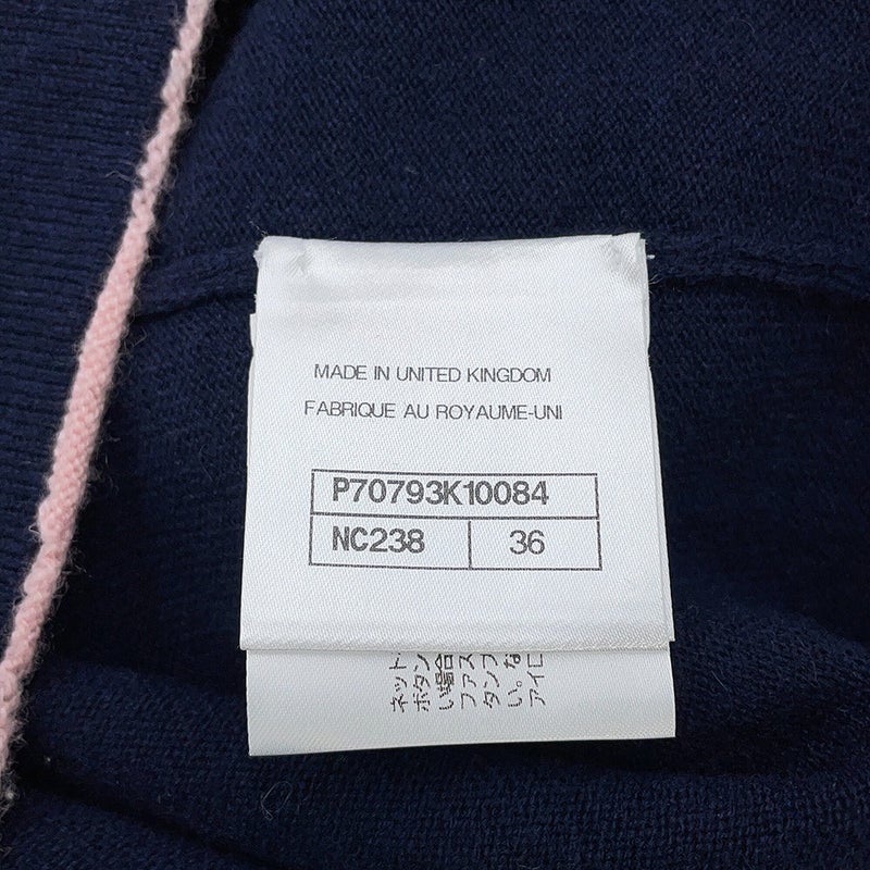 シャネル カーディガン No5ボタン ノーカラーカーディガン カシミヤ レディースサイズ36 P70793 CHANEL トップス