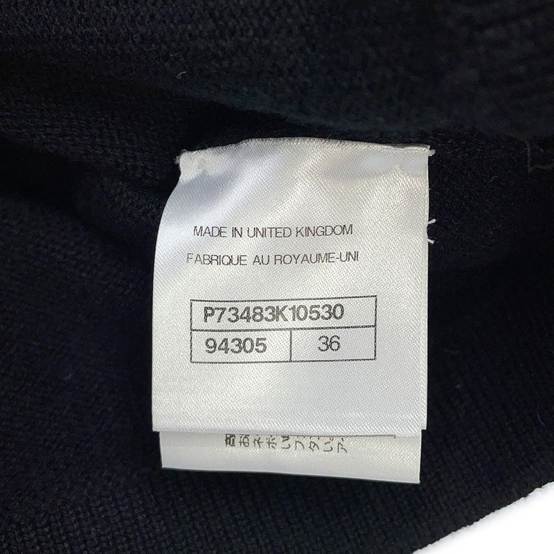 シャネル カーディガン アイコンボタン カシミヤ レディースサイズ36 P73483 CHANEL 黒 トップス