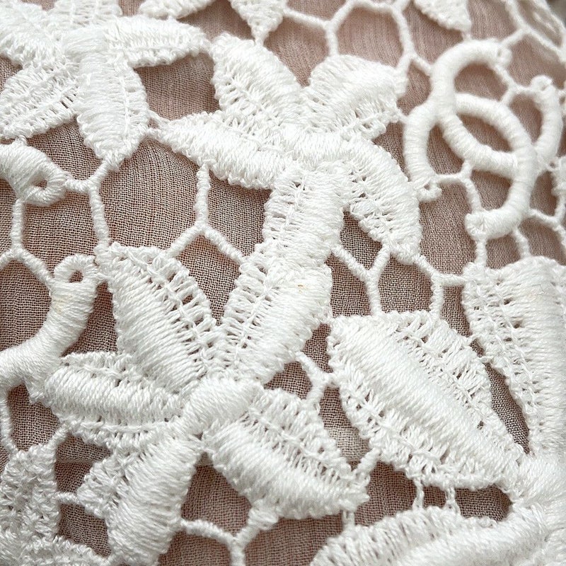 シャネル スカート ココマーク レース ロングスカート コットン レディースサイズ36 P74004 CHANEL 白 ボトムス