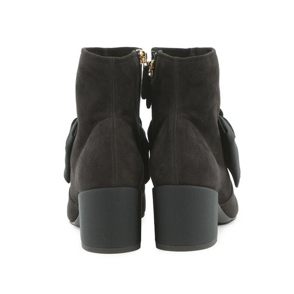 シャネル ショートブーツ カメリア ココマーク スエード レディースサイズ37C G45310 CHANEL 靴 黒