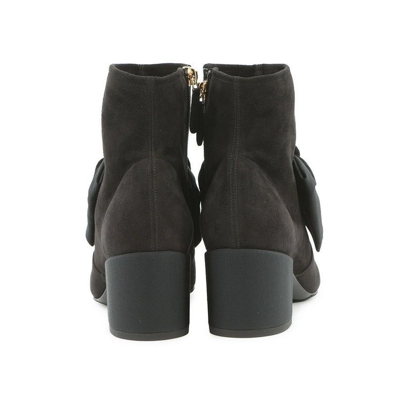 シャネル ショートブーツ カメリア ココマーク スエード レディースサイズ37C G45310 CHANEL 靴 黒