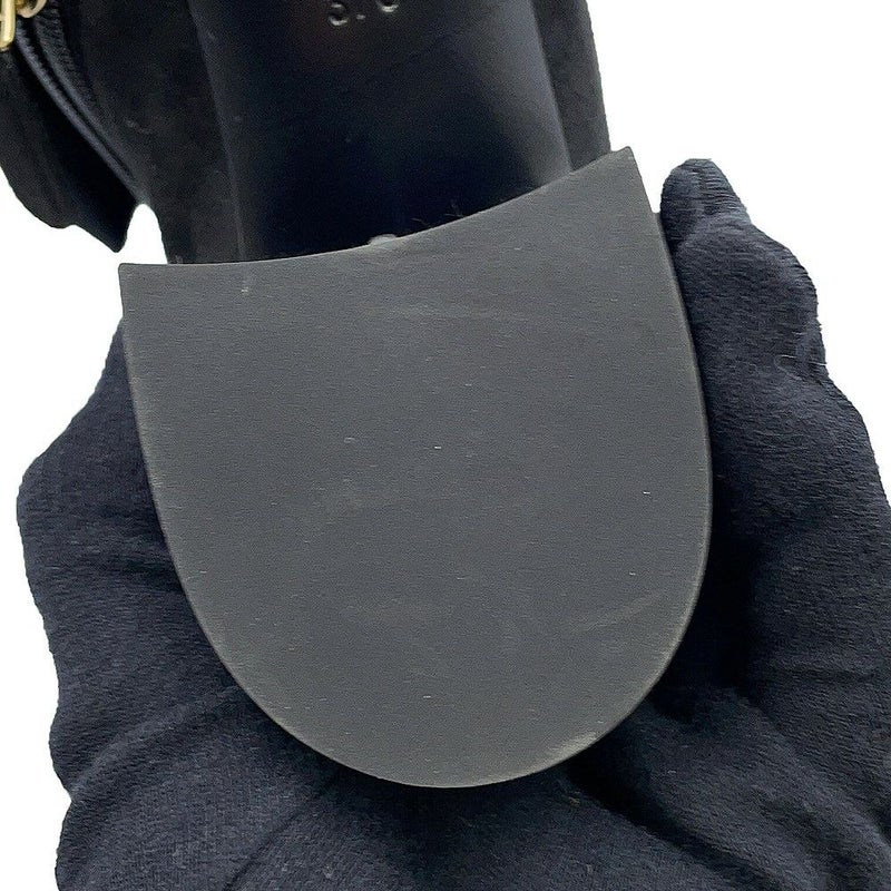 シャネル ショートブーツ カメリア ココマーク スエード レディースサイズ37C G45310 CHANEL 靴 黒